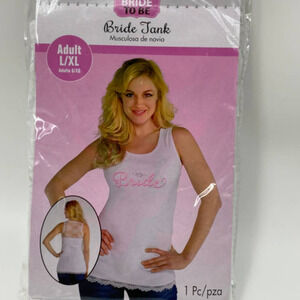 Bride Tribe Bachelorette Bridal Shower White Tank Top NEW Size: L/XL